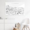 Lisbon Skyline Metal Print - Hallway - Light