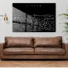 Lisbon Skyline Metal Print - Living ROom - Dark