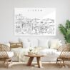 Lisbon Skyline Metal Print - Living Room - Light
