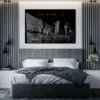 Los Angeles Metal Print - Bedroom - Dark