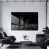 Madrid Skyline Metal Print - Office - Dark