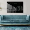 Manchester Skyline Metal Print - Living Room - Dark