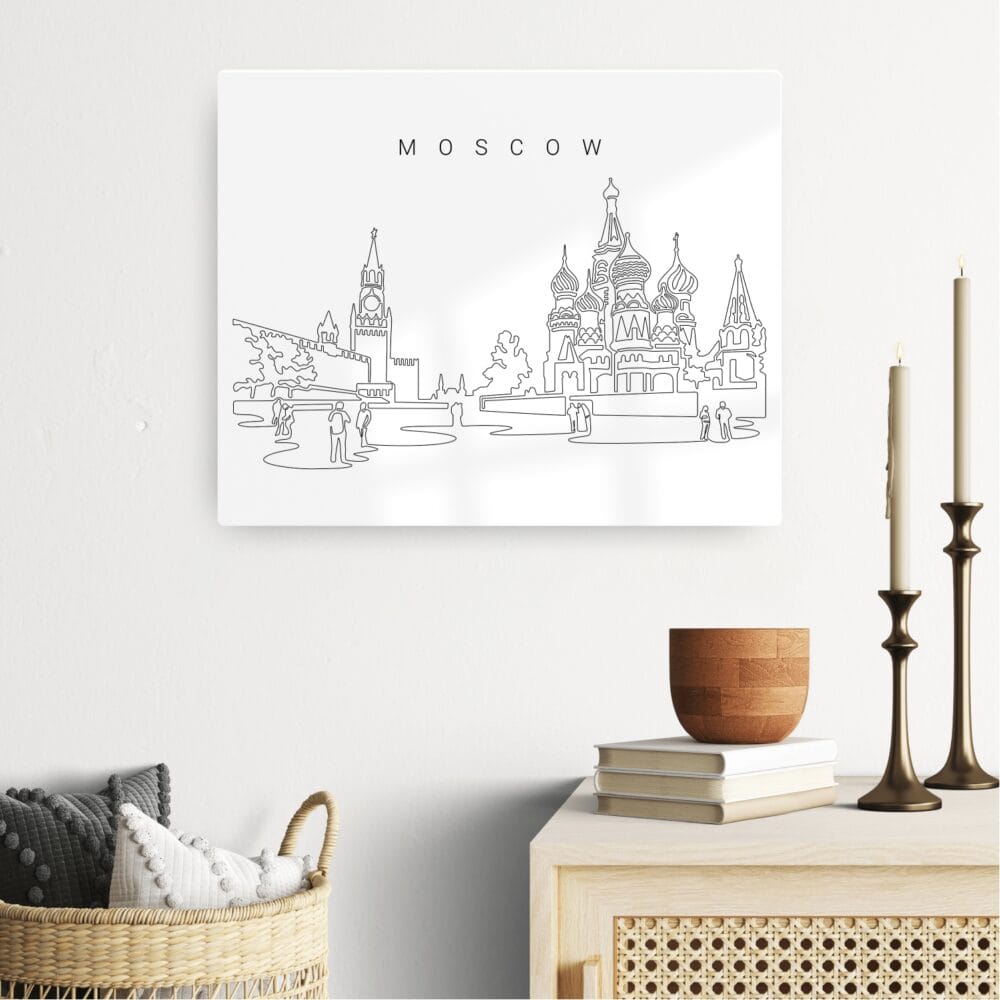 Moscow Skyline Metal Print - Hallway - Light Moscow Skyline Metal Print - Hallway - Light