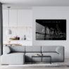 Philadelphia Skyline Metal Print - Living Room - Dark