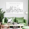 Philadelphia Skyline Metal Print - Living Room - Light