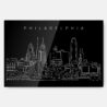 Philadelphia Skyline Metal Print Wall Art - Main - Dark