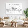 Pittsburgh Skyline Metal Print - Living Room - Light