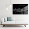 Pittsburgh Skyline Metal Print - Lounge Chair - Dark