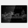 Pittsburgh Skyline Metal Print Wall Art - Main - Dark