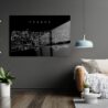 Prague Skyline Metal Print - Living Room - Dark