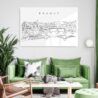 Prague Skyline Metal Print - Living Room - Light