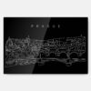 Prague Skyline Metal Print Wall Art - Main - Dark