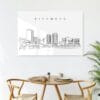 Richmond Skyline Metal Print - Kitchen - Light