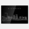 Richmond Skyline Metal Print Wall Art - Main - Dark