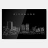 Richmond Skyline Metal Print Wall Art - Main - Dark