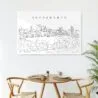 Sacramento Skyline Metal Print - Kitchen - Light