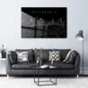 Sacramento Skyline Metal Print - Living ROom - Dark