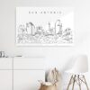 San Antonio Skyline Metal Print - Hallway - Light