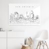 San Antonio Skyline Metal Print - Hallway - Light