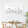 San Antonio Skyline Metal Print - Kitchen - Light