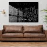 Sao Paulo Skyline Metal Print - Living ROom - Dark