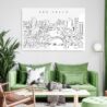Sao Paulo Skyline Metal Print - Living Room - Light