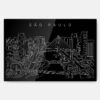Sao Paulo Skyline Metal Print Wall Art - Main - Dark