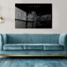 Tacoma Skyline Metal Print - Living Room - Dark