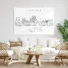 Tacoma Skyline Metal Print - Living Room - Light