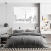 Toronto Skyline Metal Print - Bedroom - Light