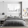 Toronto Skyline Metal Print - Bedroom - Light