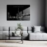 Toronto Skyline Metal Print - Living Room - Dark