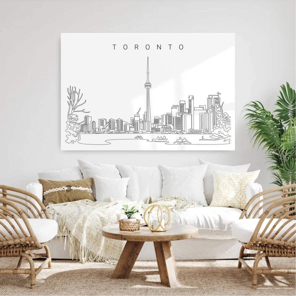 Toronto Skyline Metal Print - Living Room - Light Toronto Skyline Metal Print - Living Room - Light