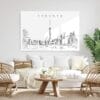 Toronto Skyline Metal Print - Living Room - Light