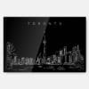 Toronto Skyline Metal Print Wall Art - Main - Dark