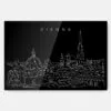 Vienna Skyline Metal Print Wall Art - Main - Dark