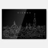 Vienna Skyline Metal Print Wall Art - Main - Dark