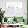 Akron Skyline Metal Print - Living Room - Light