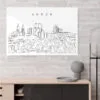 Akron Skyline Metal Print - Shelf - Light