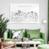 Albuquerque Skyline Metal Print - Living Room - Light