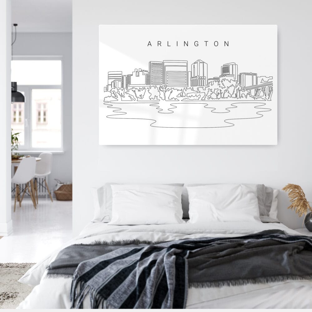 Arlington Skyline Metal Print - Bed Room - Light Arlington Skyline Metal Print - Bed Room - Light