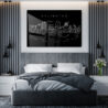 Arlington Skyline Metal Print - Bedroom - Dark