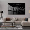 Arlington Skyline Metal Print - Living Room - Dark