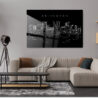 Arlington Skyline Metal Print - Living Room - Dark