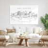 Arlington Skyline Metal Print - Living Room - Light