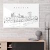 Augusta Skyline Metal Print - Shelf - Light