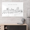 Augusta Skyline Metal Print - Shelf - Light