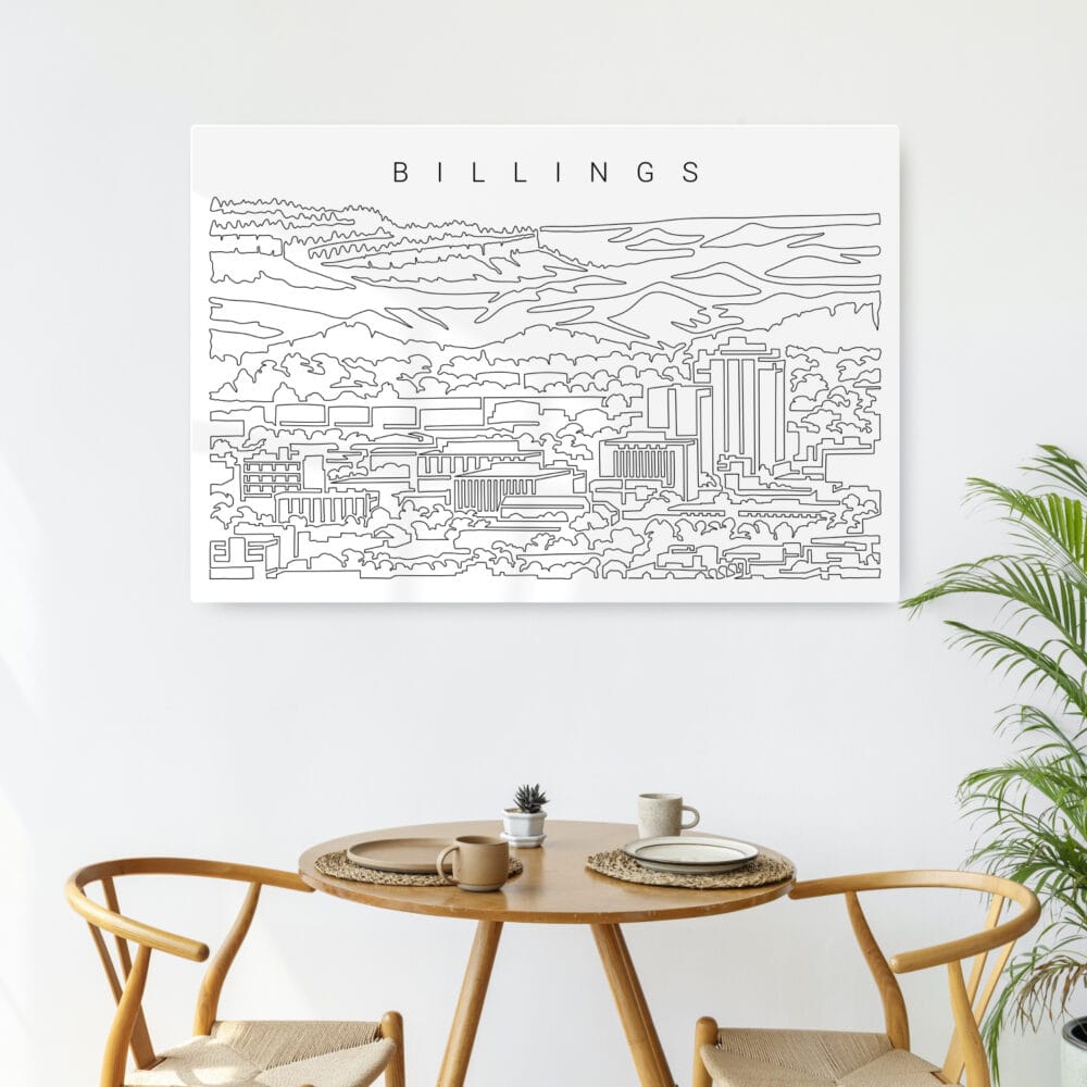 Billings Skyline Metal Print - Kitchen - Light Billings Skyline Metal Print - Kitchen - Light