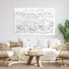 Billings Skyline Metal Print - Living Room - Light