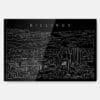 Billings Skyline Metal Print Wall Art - Main - Dark